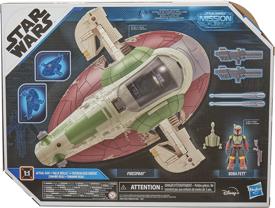 Star Wars Mission Fleet Raumschiff-Gefecht, Boba Fett und Raumschiff-Spielzeug für Kinder,