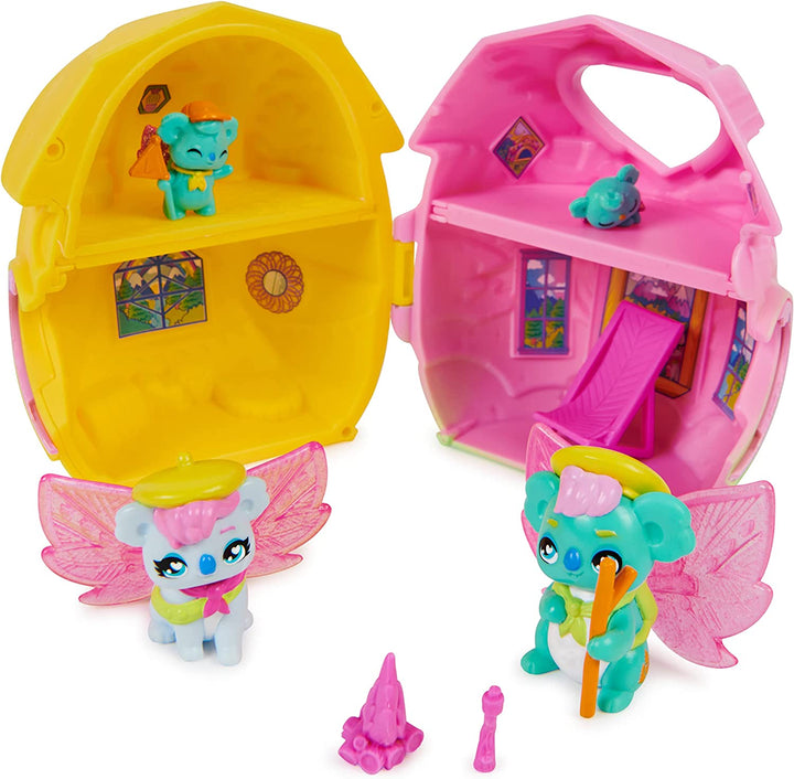 Hatchimals CollEGGtibles, Rainbow-cation Family Hatchy Home Playset with 3 Characters