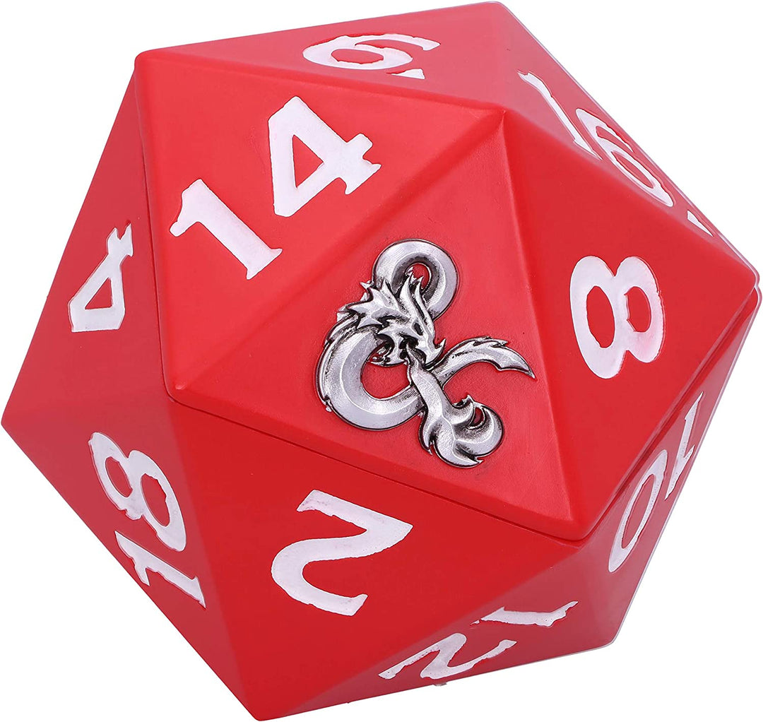 Nemesis Now offiziell lizenzierte Dungeons &amp; Dragons D20 Würfel-Aufbewahrungsbox, rot, 13,5 cm