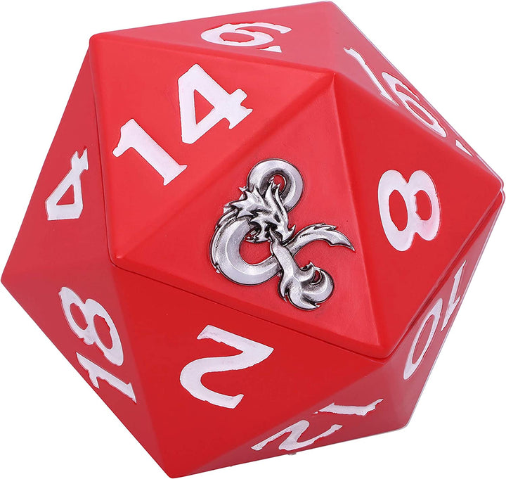 Nemesis Now offiziell lizenzierte Dungeons &amp; Dragons D20 Würfel-Aufbewahrungsbox, rot, 13,5 cm