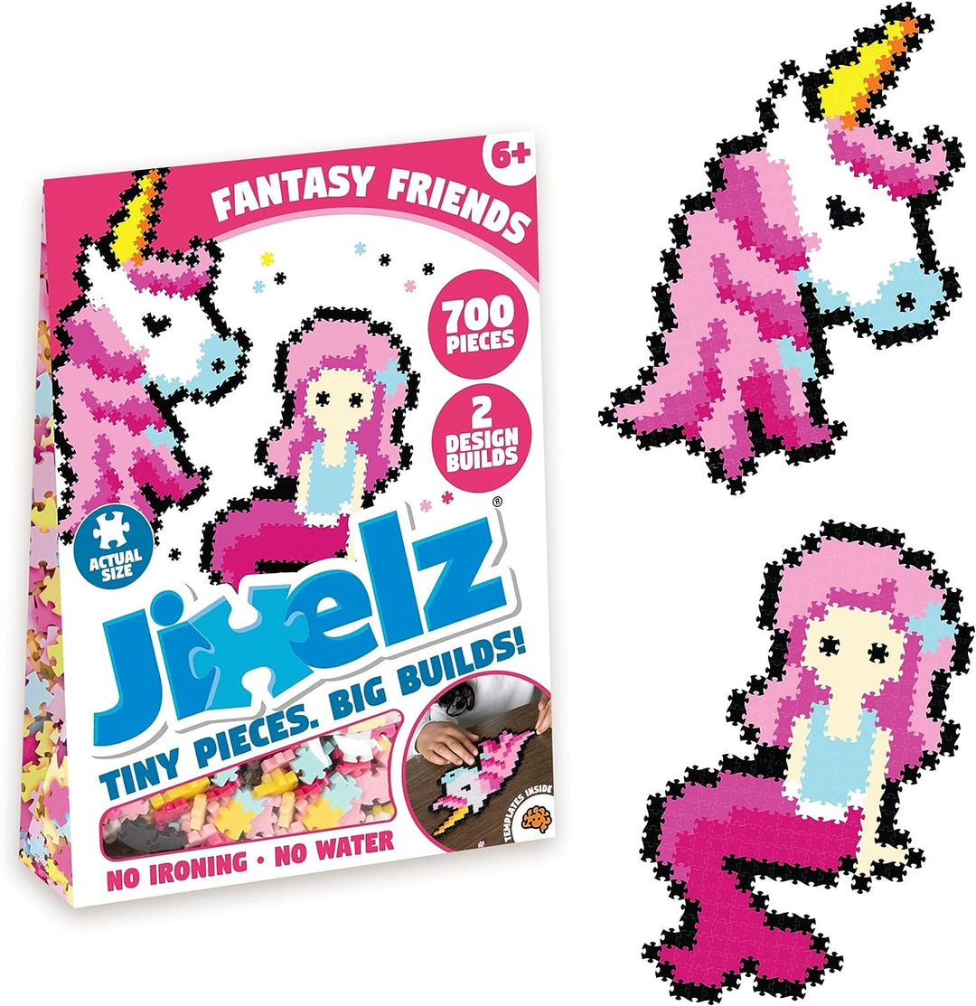 Jixelz 700 Piece Set Fantasy Friends Pixelated Puzzle Art For Children