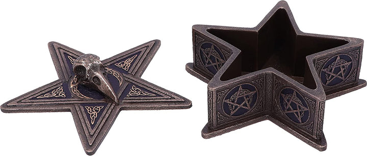 Nemesis Now Pentagram Raven Box 16.5cm, Bronze