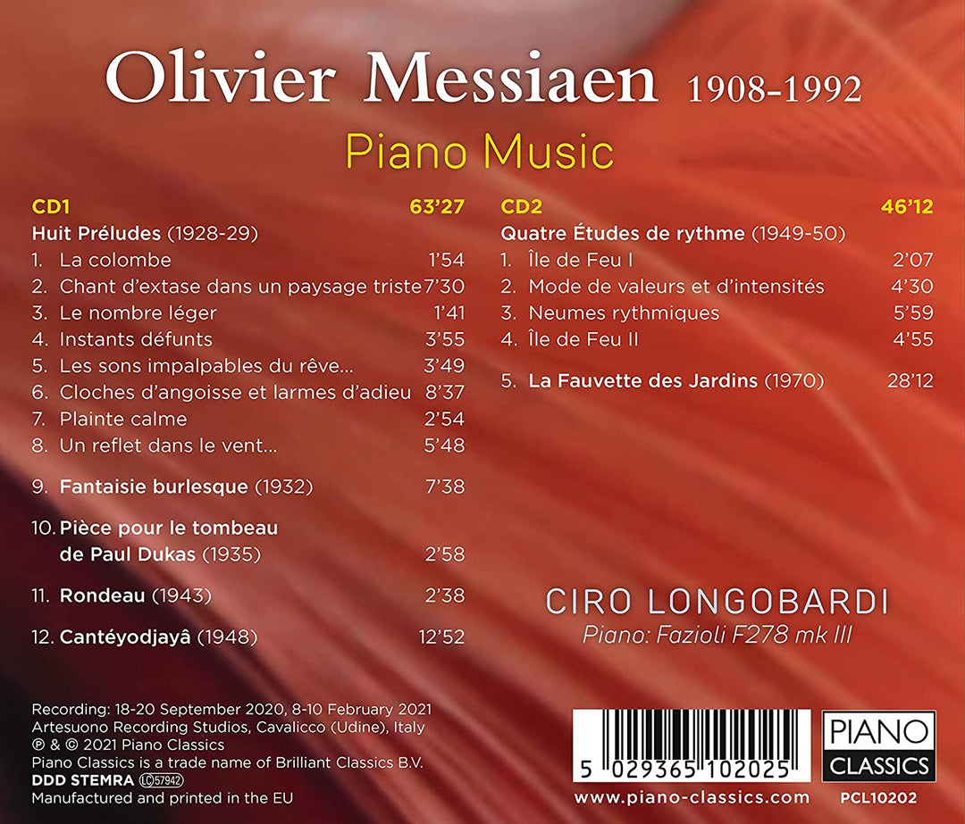 Messiaen: Piano Music [Audio CD]