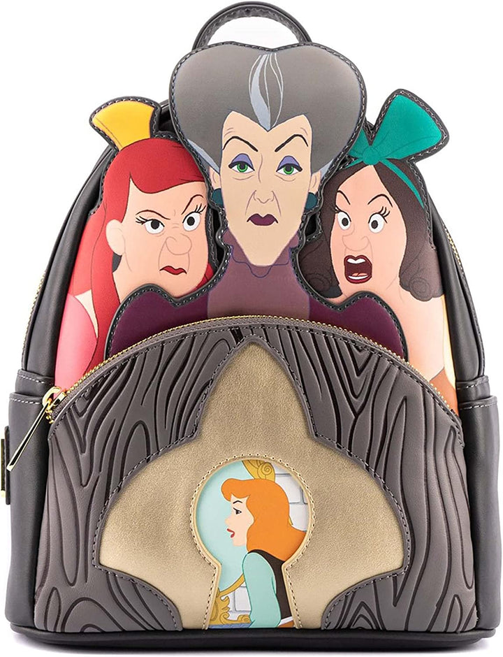 Loungefly Disney Villains Scene Evil Stiefmutter und Stiefschwestern Mini-Rucksack