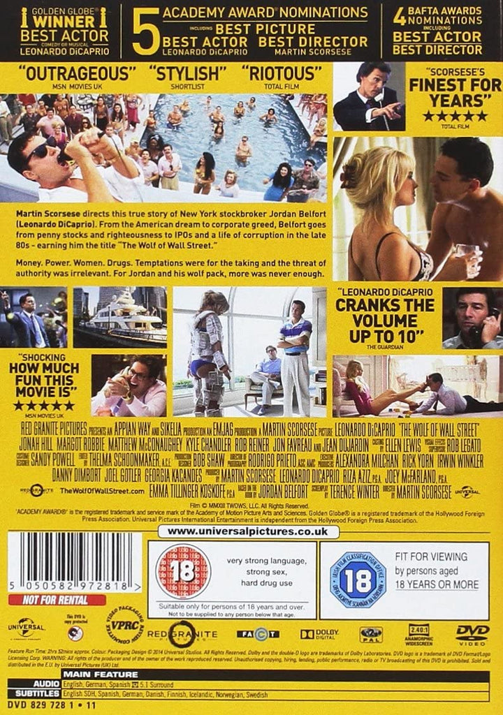 Der Wolf von der Wall Street [2013] – Drama/dunkle Komödie [DVD]