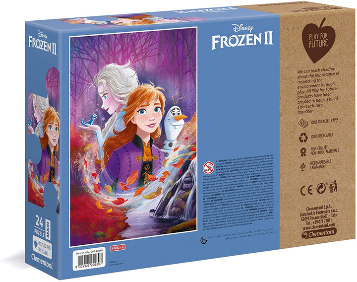 Clementoni – 20260 – Disney Frozen 2 – 24 Maxi-Stücke – hergestellt in Italien – 100 % rec