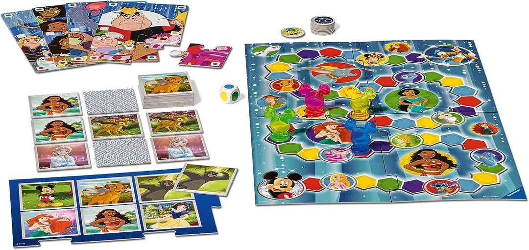 Ravensburger 4-in-1-Spielekompendium-Set zum 100-jährigen Jubiläum von Disney für Kinder ab 3 Jahren