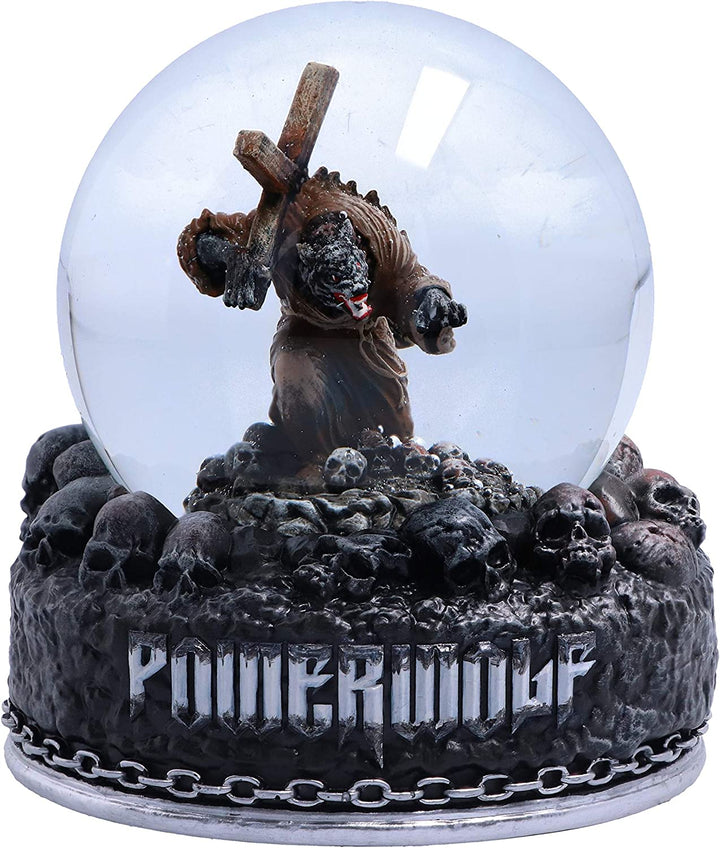 Officially Licensed Powerwolf Via Dolorosa Wolf and Crucifix Snow Globe