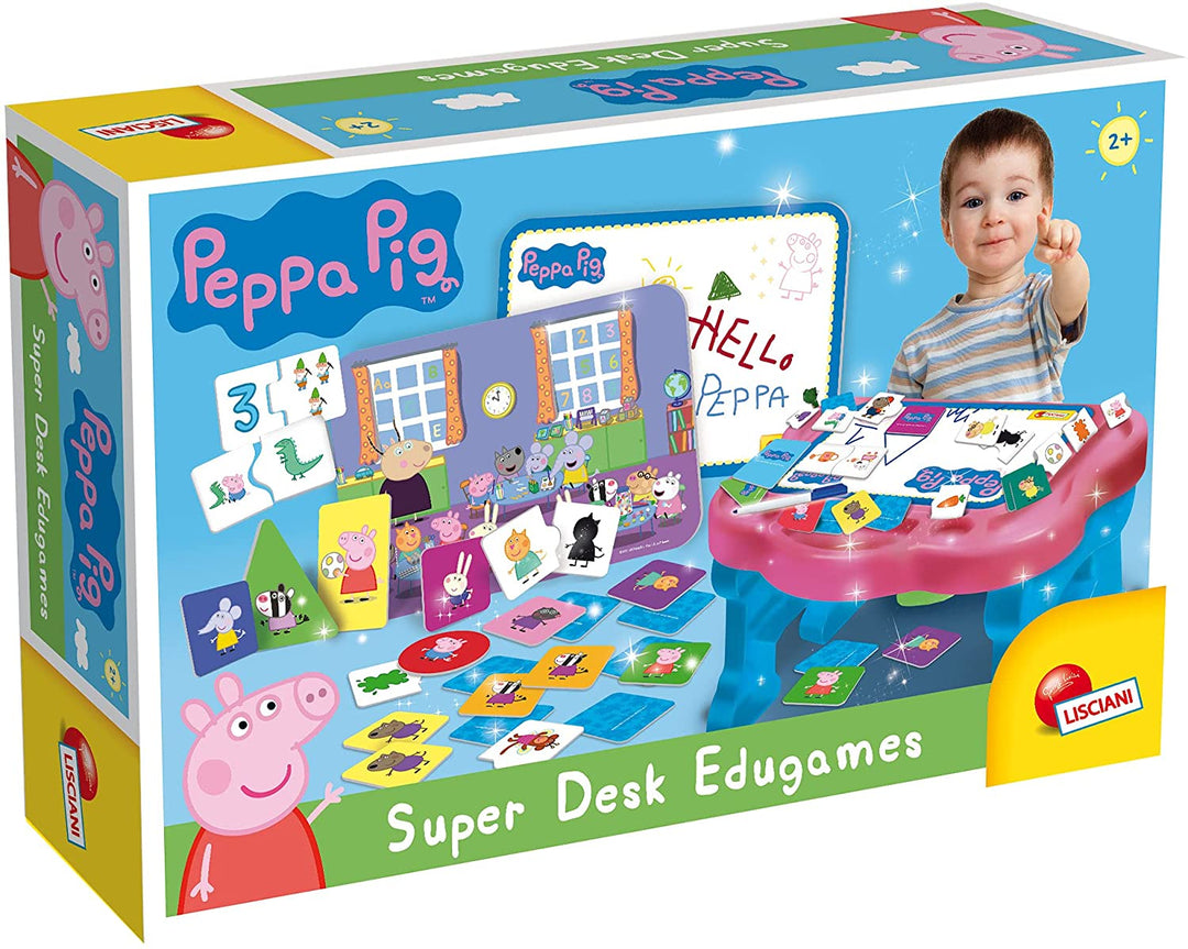 Liscianigiochi 89208 Peppa Pig Super Desk Edugames, Mehrfarbig