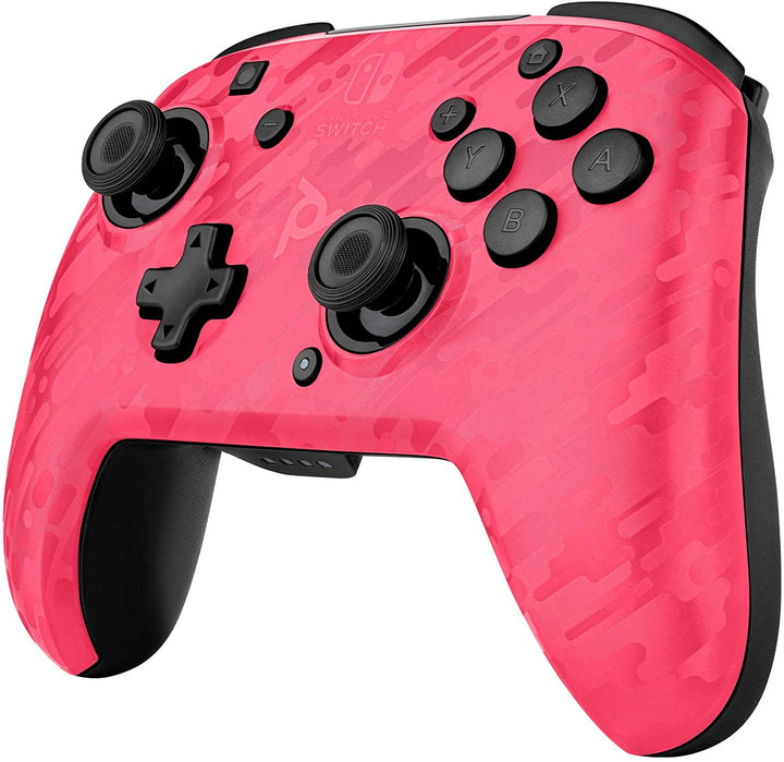 PDP Controller Faceoff Deluxe+ Audio Draadloze Schakelaar Camo Roze