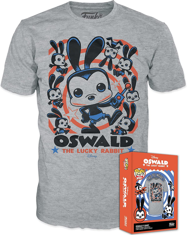 Funko Boxed Tee: Disney - Oswald - Large - (L) - T-Shirt - Clothes - Gift Idea - Short Sleeve Top for Adults Unisex Men and Women