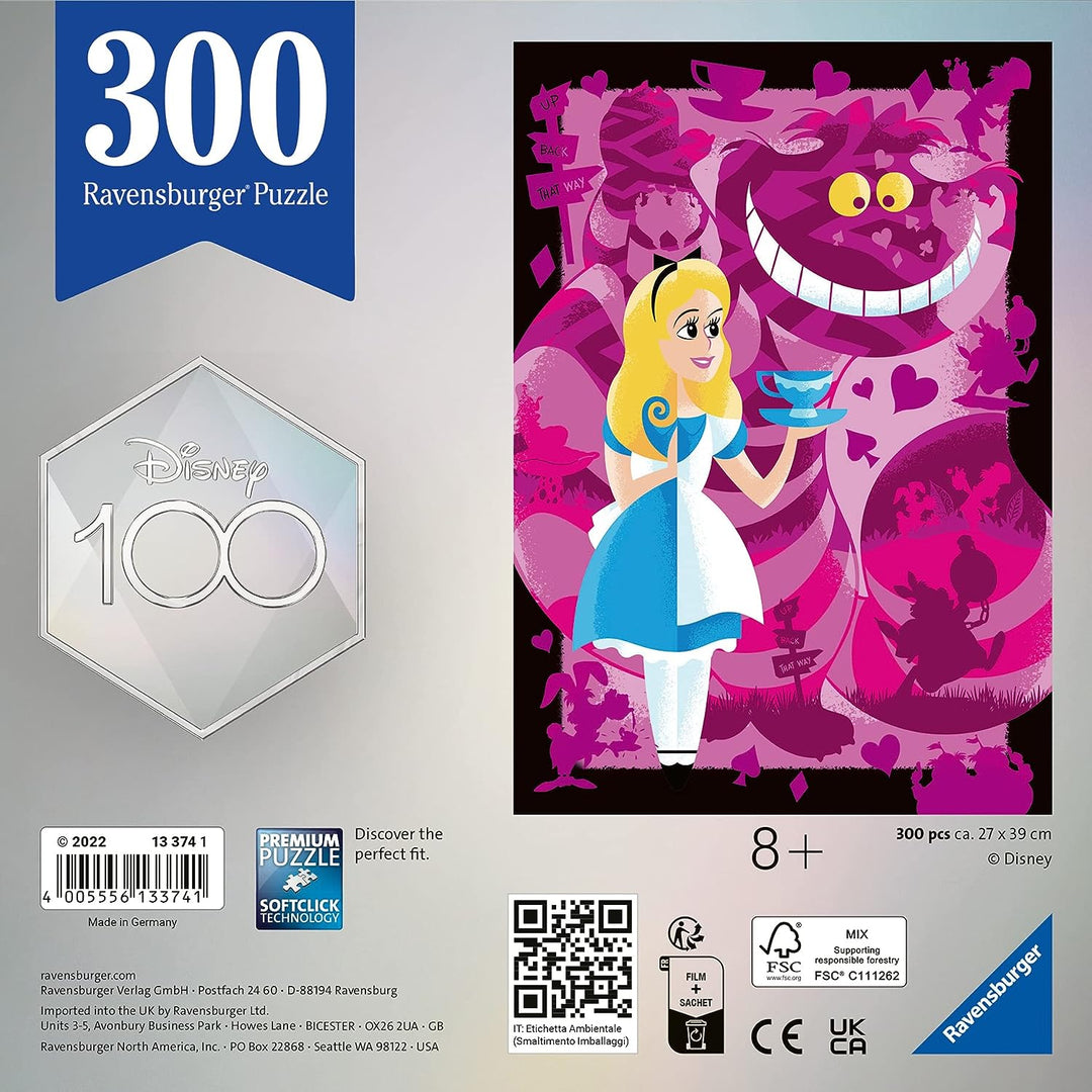 Ravensburger Disney 100th Anniversary Alice in Wonderland Jigsaw Puzzles for Adults and Kids