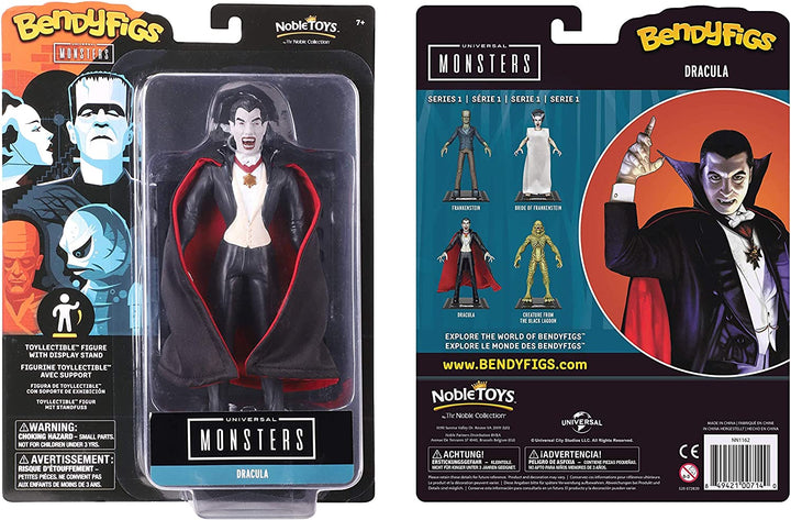 The Noble Collection Bendyfigs Dracula Officially Licensed 19cm Count Dracula Bendable Toy Posable Collectable Doll Figures With Stand - For Kids & Adults