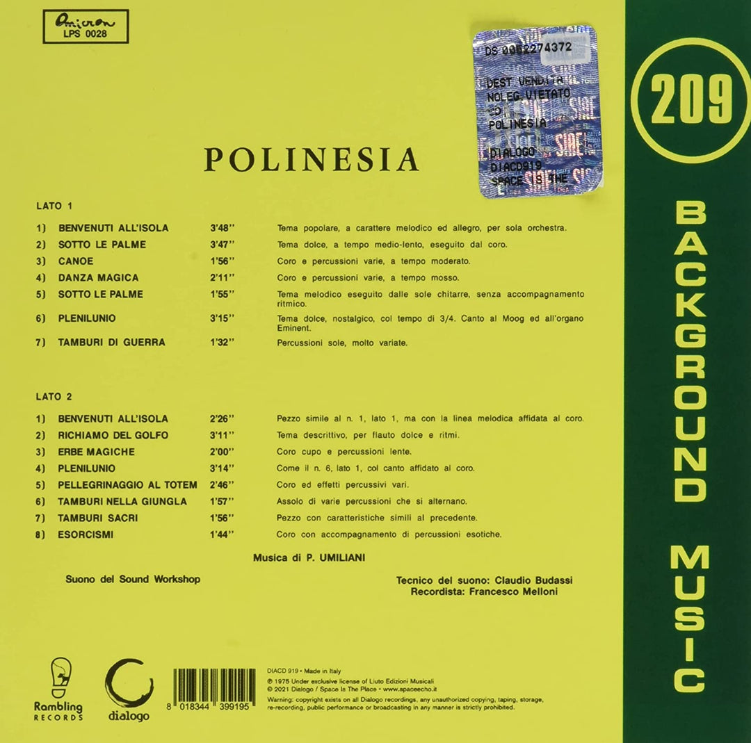 Piero Umiliani - Polinesia [Audio CD]