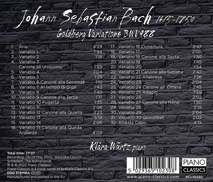 J.S. Bach: Goldberg Variations [Audio CD]