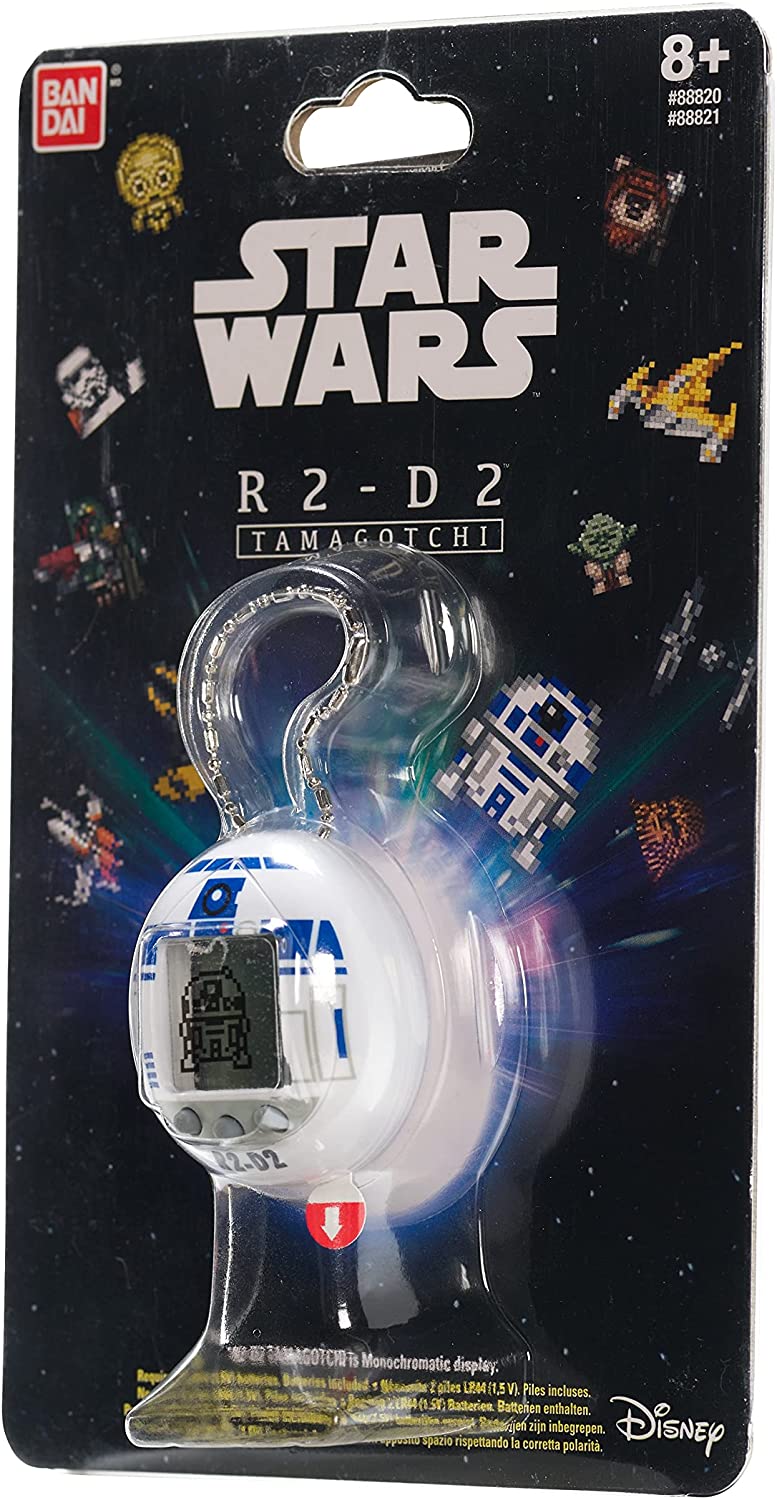 TAMAGOTCHI 88821 Star Wars R2D2 Virtueller Haustierdroide mit Minispielen, animiertem Clip