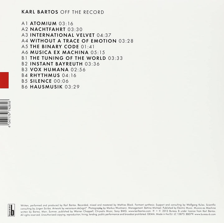 Karl Bartos - Off The Record [VINYL]