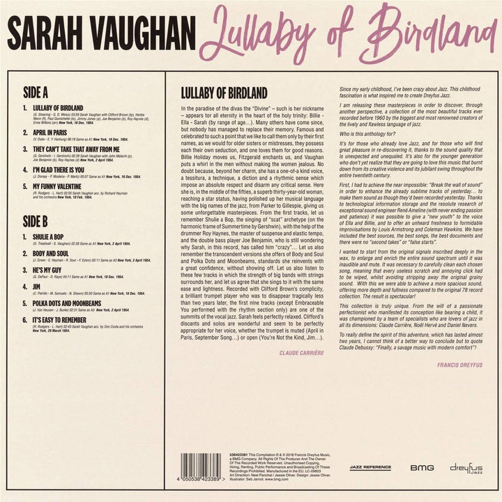 Sarah Vaughan - Lullaby of Birdland [VINYL]