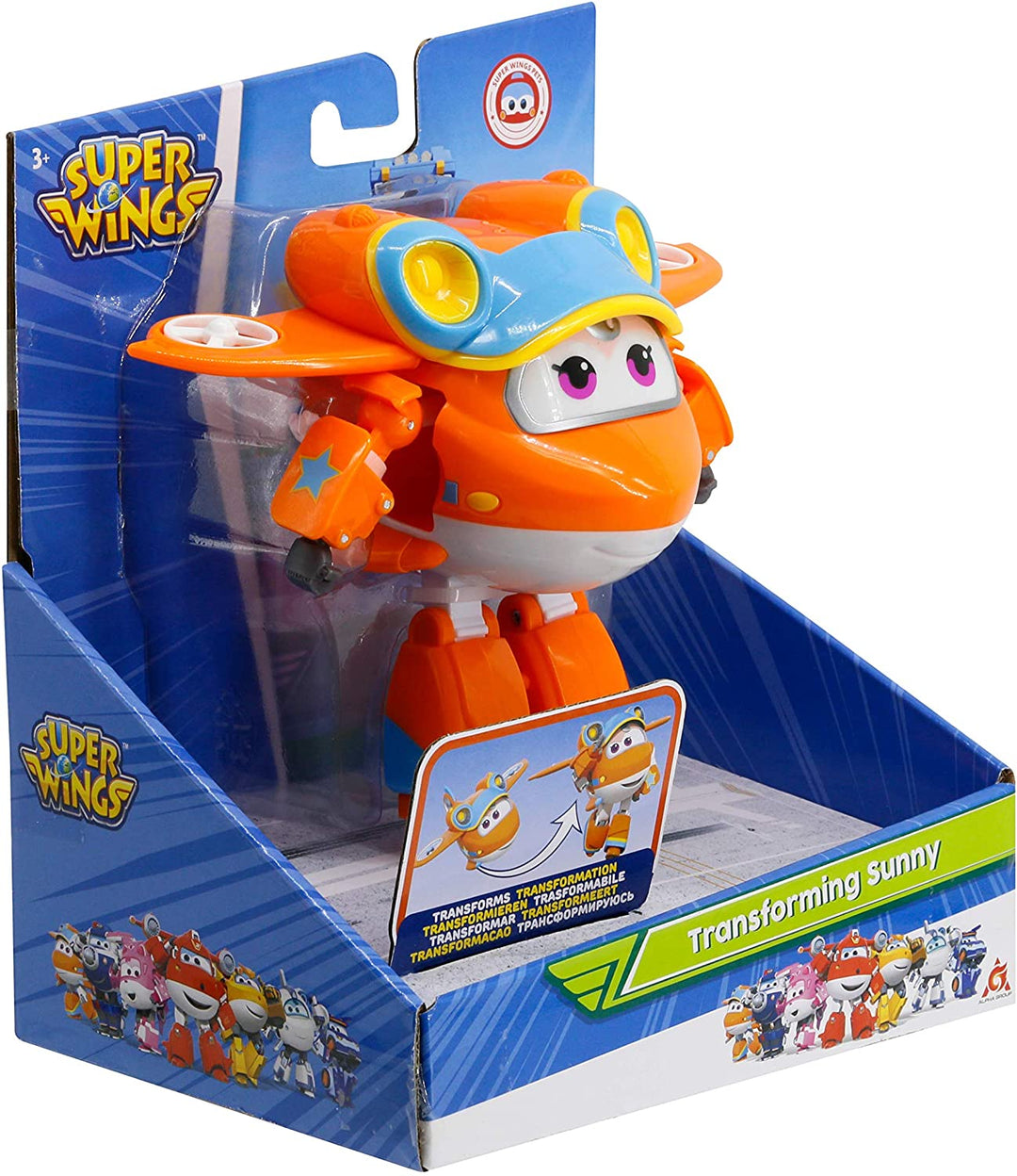 Super Wings EU750230 Sunny 5" Verwandlungsfigur, Orange