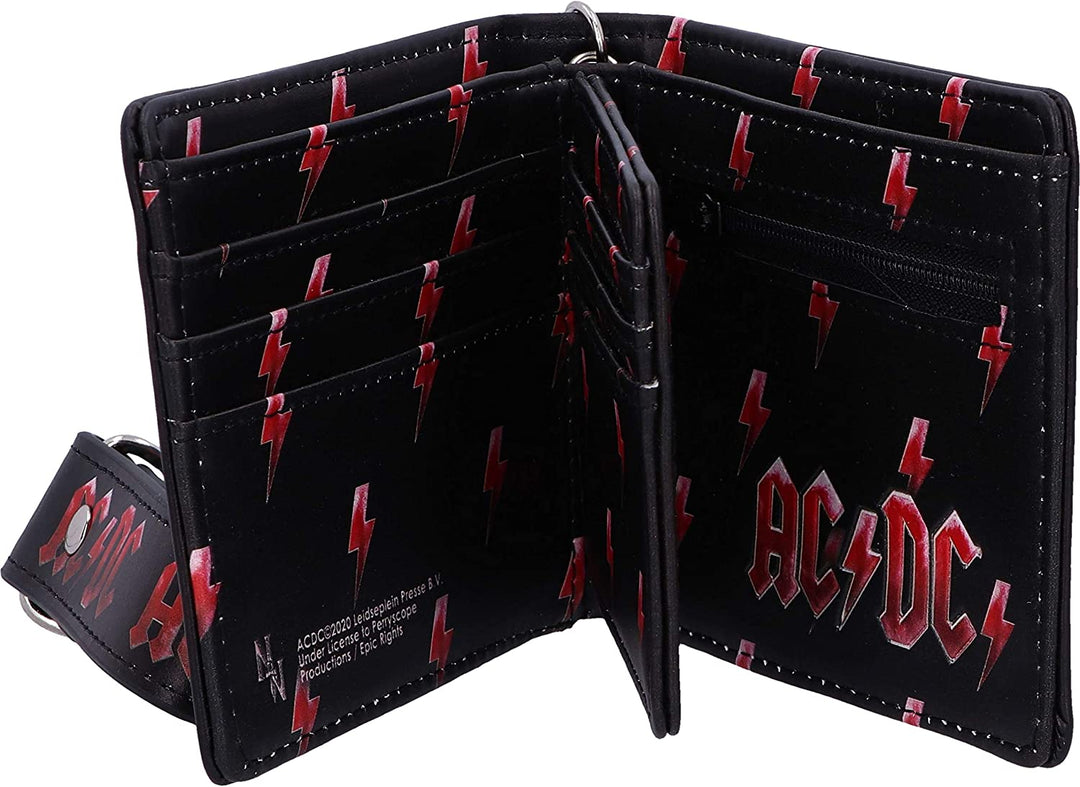 Nemesis Now Officially Licensed AC/DC Black Ice Album Embossed Wallet and Chain, 11cm