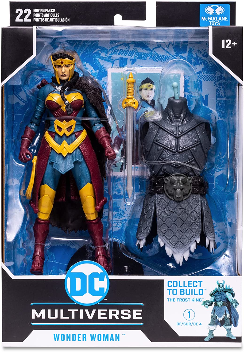 McFarlane TM15474 DC Build-A 7IN Figures WV7-ENDLESS Winter-Wonder Woman, Multic