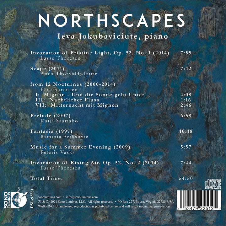 Ieva Jokubaviciute - Northscapes [Ieva Jokubaviciute] [Sono Luminus: DSL-92251] [Audio CD]