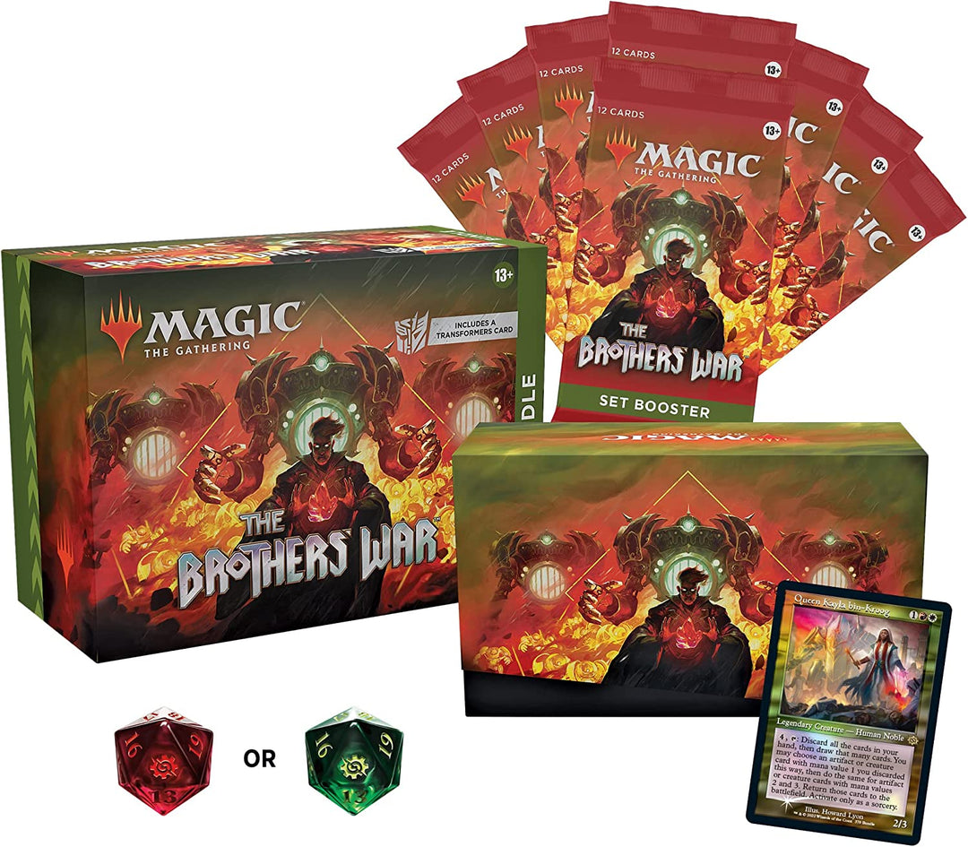 Magic The Gathering MTG The Brothers' War Bundle, 8 Set-Booster + Zubehör