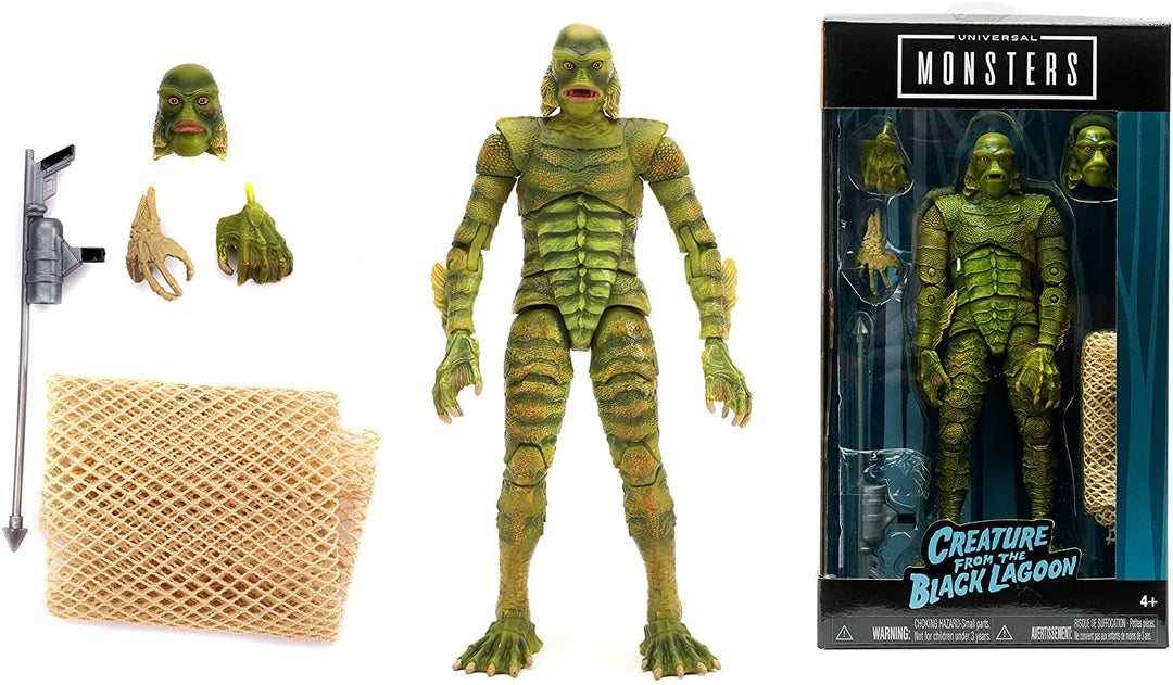 Jada 253251017 Universal Monsters Black Lagoon Creature 6” Deluxe Collector Figure, Green