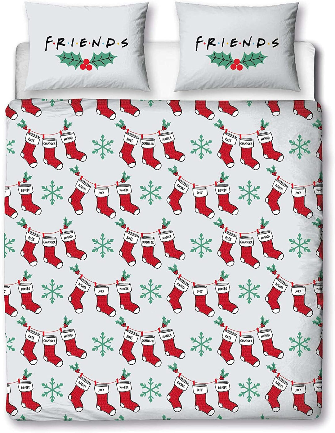 Friends Officially Licensed Duvet Cover Set Holly Design | Reversible 2 Sided Be