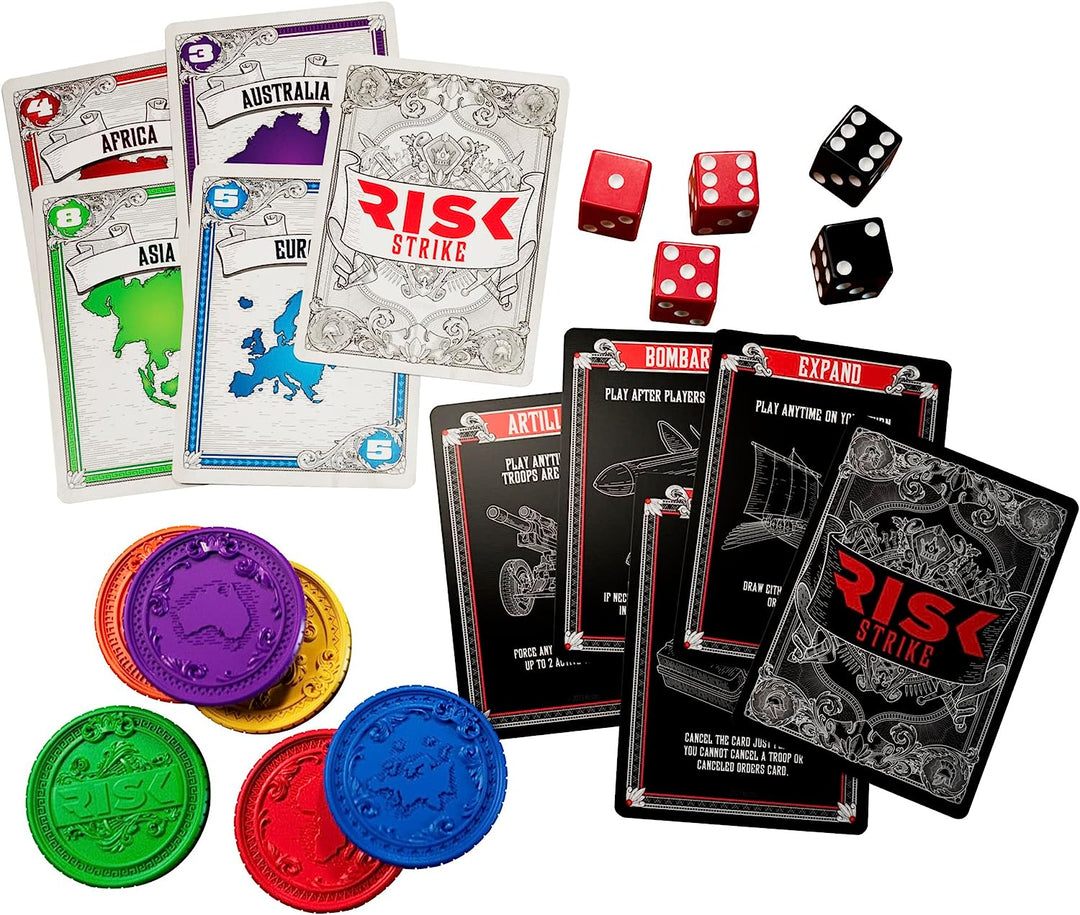 Hasbro Risk Strike - 2-5 Player Strategy Card and Dice Game (F6650)