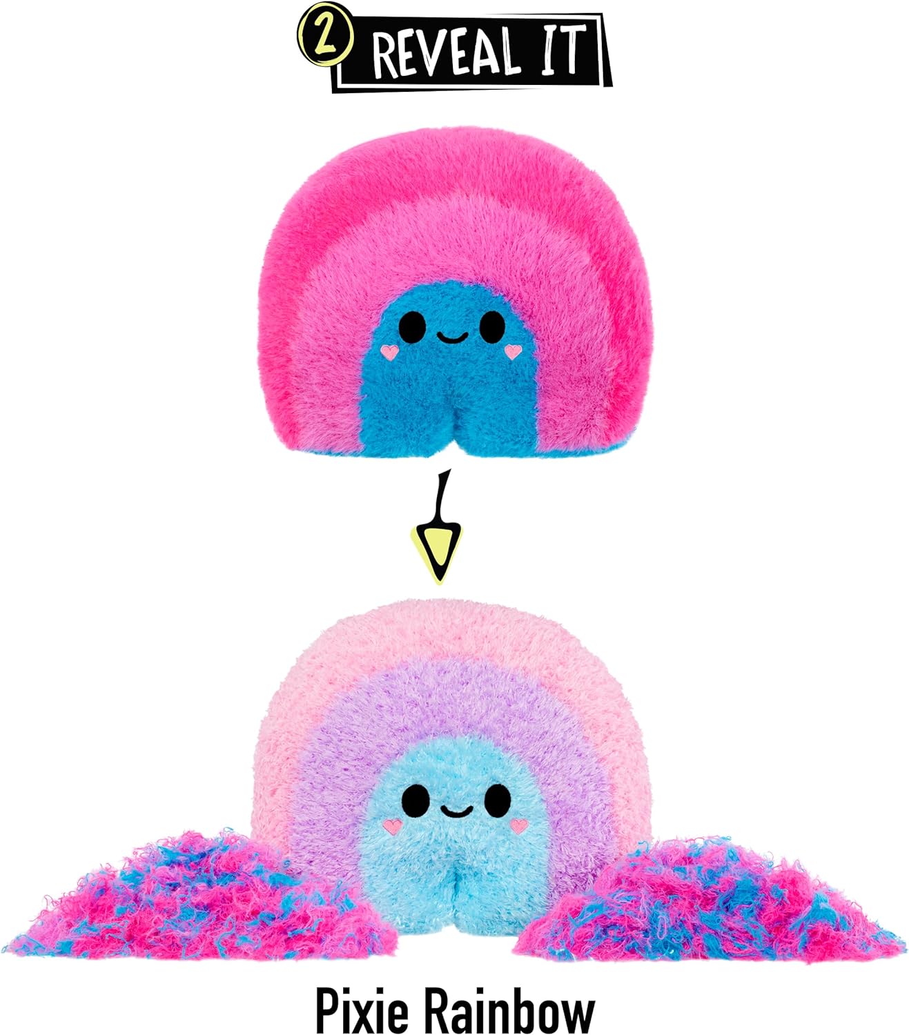Fluffie Stuffiez Large Plush Rainbow Soft Toy - 3 Ways to Play Pull & Reveal for Kids 4+ 4