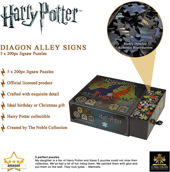 The Noble Collection 5x Diagon Alley Shop Signs 200-teilige Puzzles