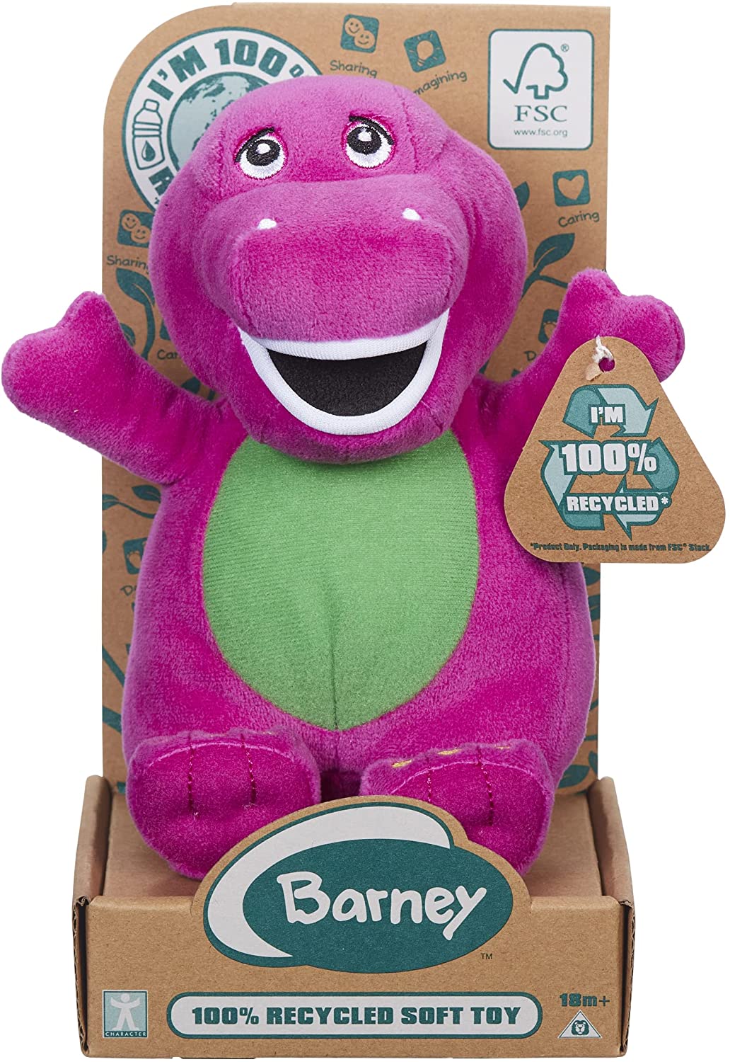 Character Options 07605 Barney ECO Plüsch-Stofftier