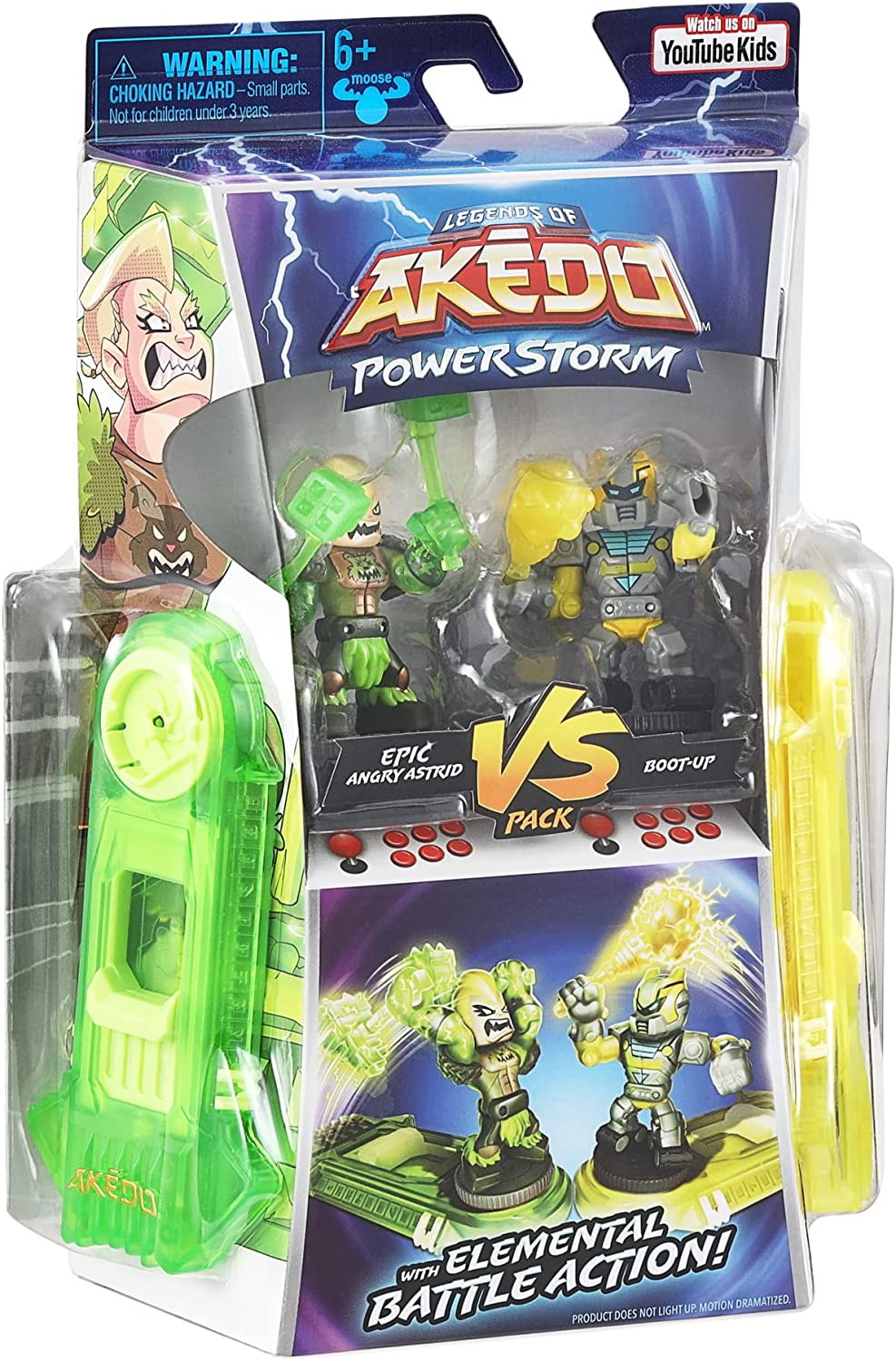 Legends of Akedo: Powerstorm Versus Pack - Epic Angry Astrid Vs Boot-Up Warrior Figures