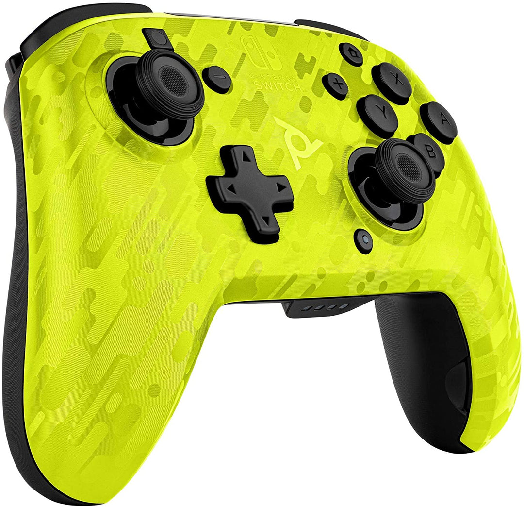 Controller Pdp Faceoff Deluxe + Interruttore Wireless Audio Camo Giallo