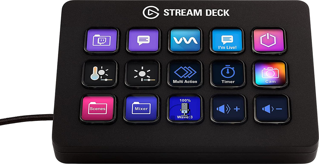 Elgato Stream Deck MK.2 – Studio Controller, 15 macro keys, trigger actions in apps and software like OBS, Twitch, YouTube and more, works with Mac and PC