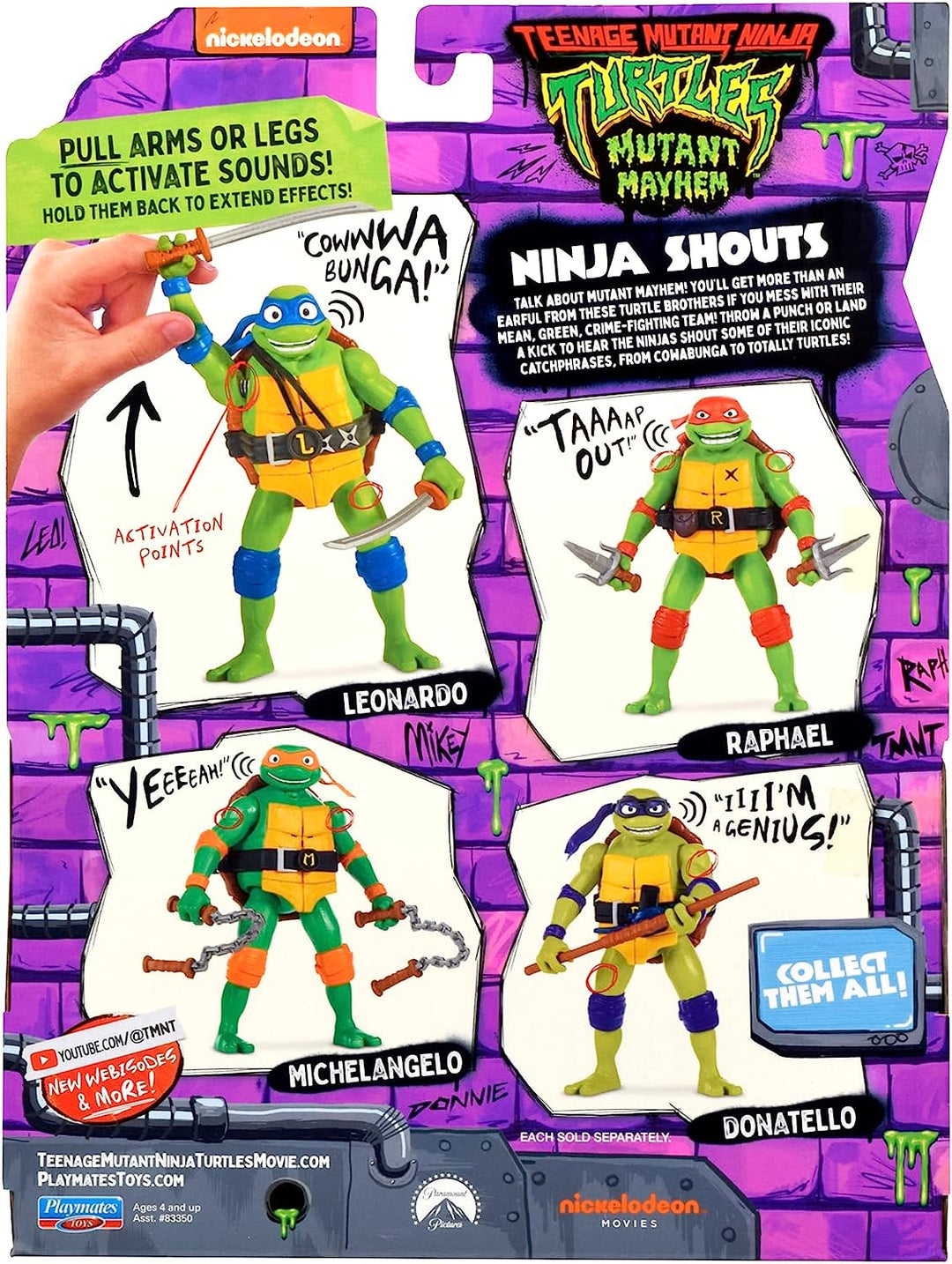 Teenage Mutant Ninja Turtles 83353CO Michaelangelo Mutant Mayhem 5,5-Zoll-Michel