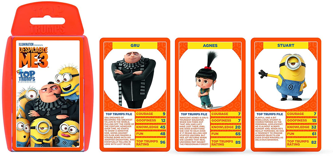 „Ich – Einfach Unverbesserlich: 3 Top Trumps“-Kartenspiel