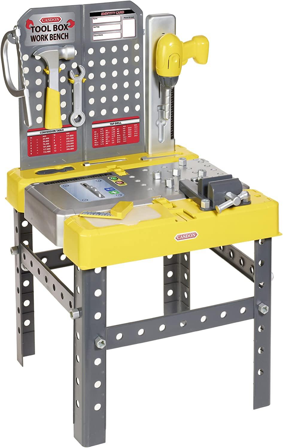 Casdon 644 Tool Box Workbench, Yellow - Yachew