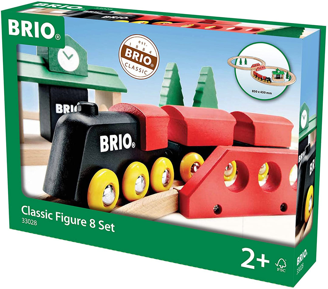 BRIO Classic Figure of 8 Set Train Set Toddler Toy for Kids 2 Years Up - Compatible with all BRIO Railway Sets & Accessories