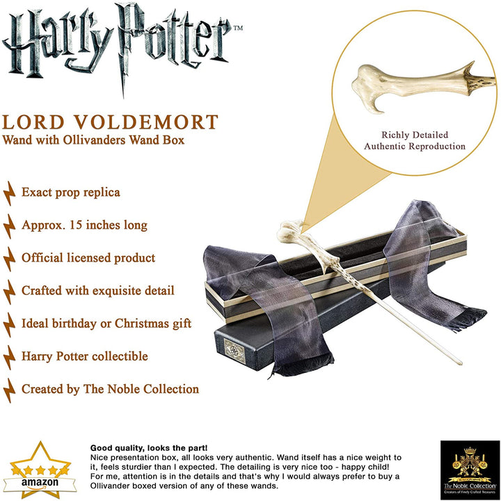 The Noble Collection Lord Voldemort Replica Wand in Olivanders Box