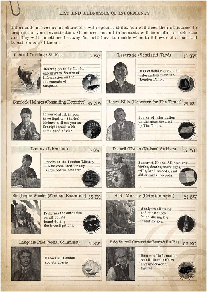 Space Cowboys – Sherlock Holmes Consulting Detective: The Baker Street Irreguläre – Brettspiel