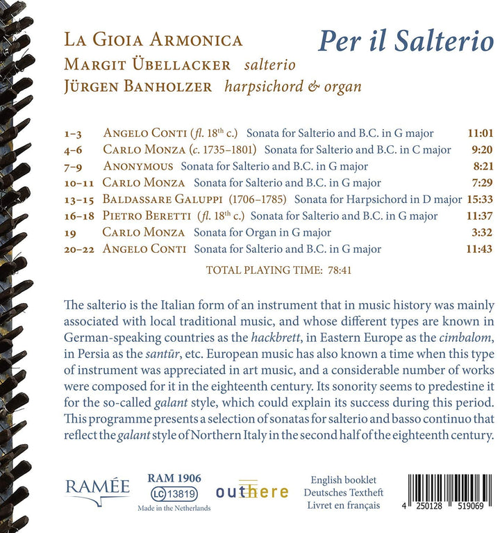 Per il Salterio [Audio CD]