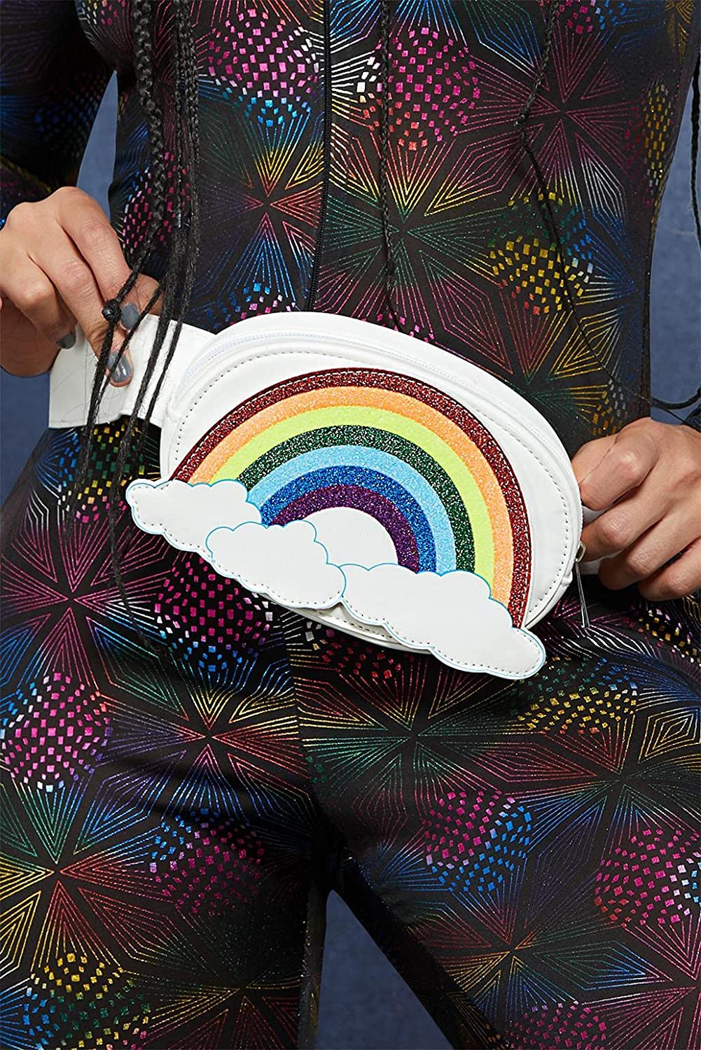 Smiffys Fever Rainbow Bum Bag