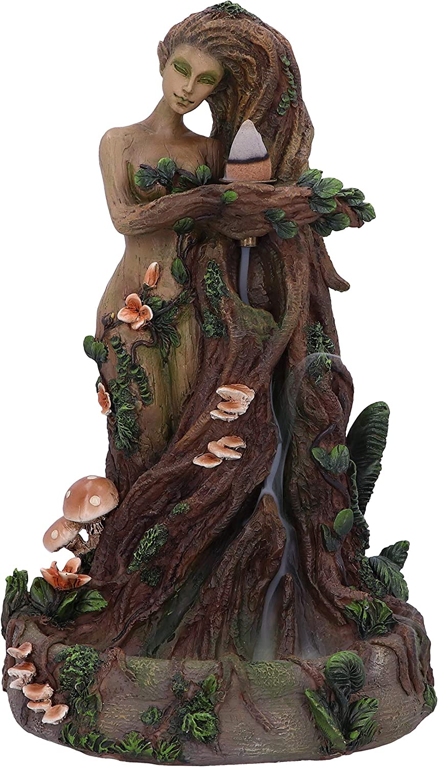 Lady Earth Female Tree Spirit Natürlicher Rückfluss-Räuchergefäß