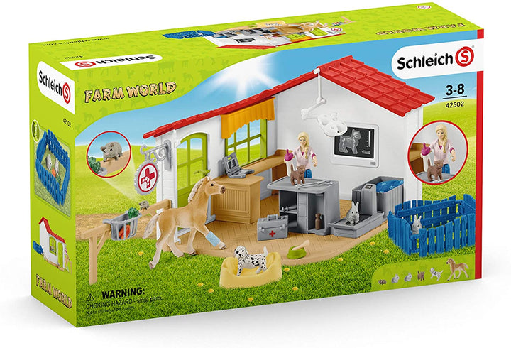 Schleich 42502 Veterinarian practice with pets Farm World