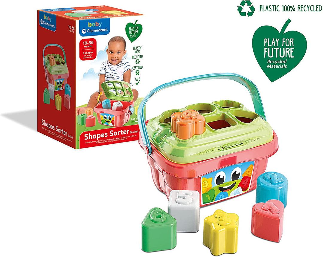 Clementoni 17106 Spielzeug „Shape Sorter Bucket“.