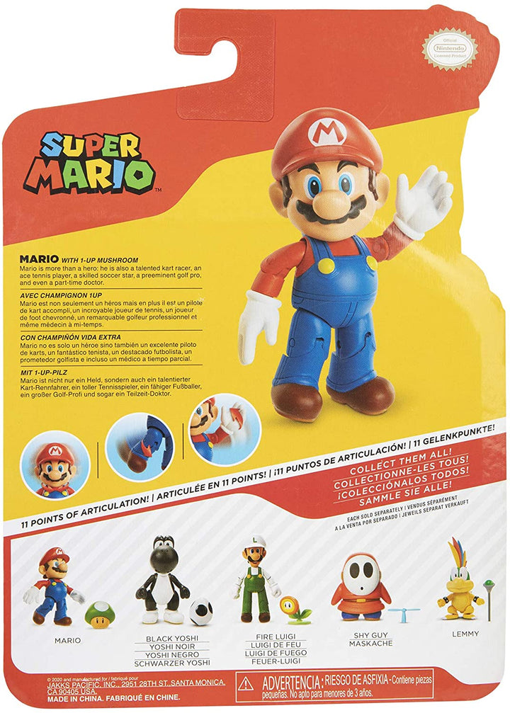 Mario mit 1Up Mushroom (World Of Nintendo Super Mario) Figur