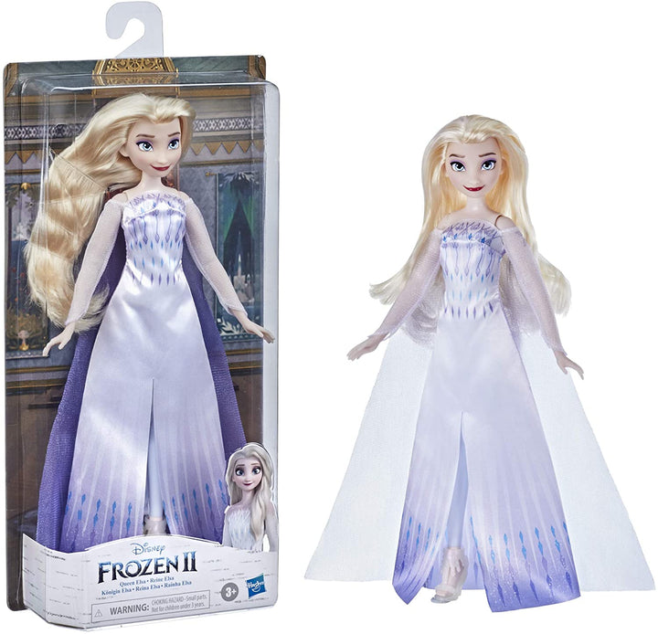 Disney Frozen 2 Schneekönigin Elsa, Modepuppe, Kleid, Schuhe und langes blondes Haar, Spielzeug für Kinder ab 3 Jahren