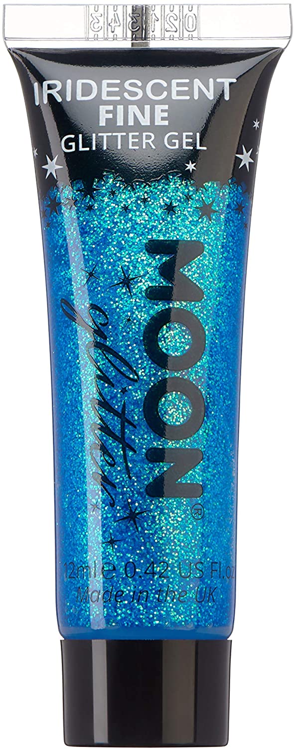 Schillerndes feines Gesicht &amp; Körper Glitter Gel von Moon Glitter-Blue